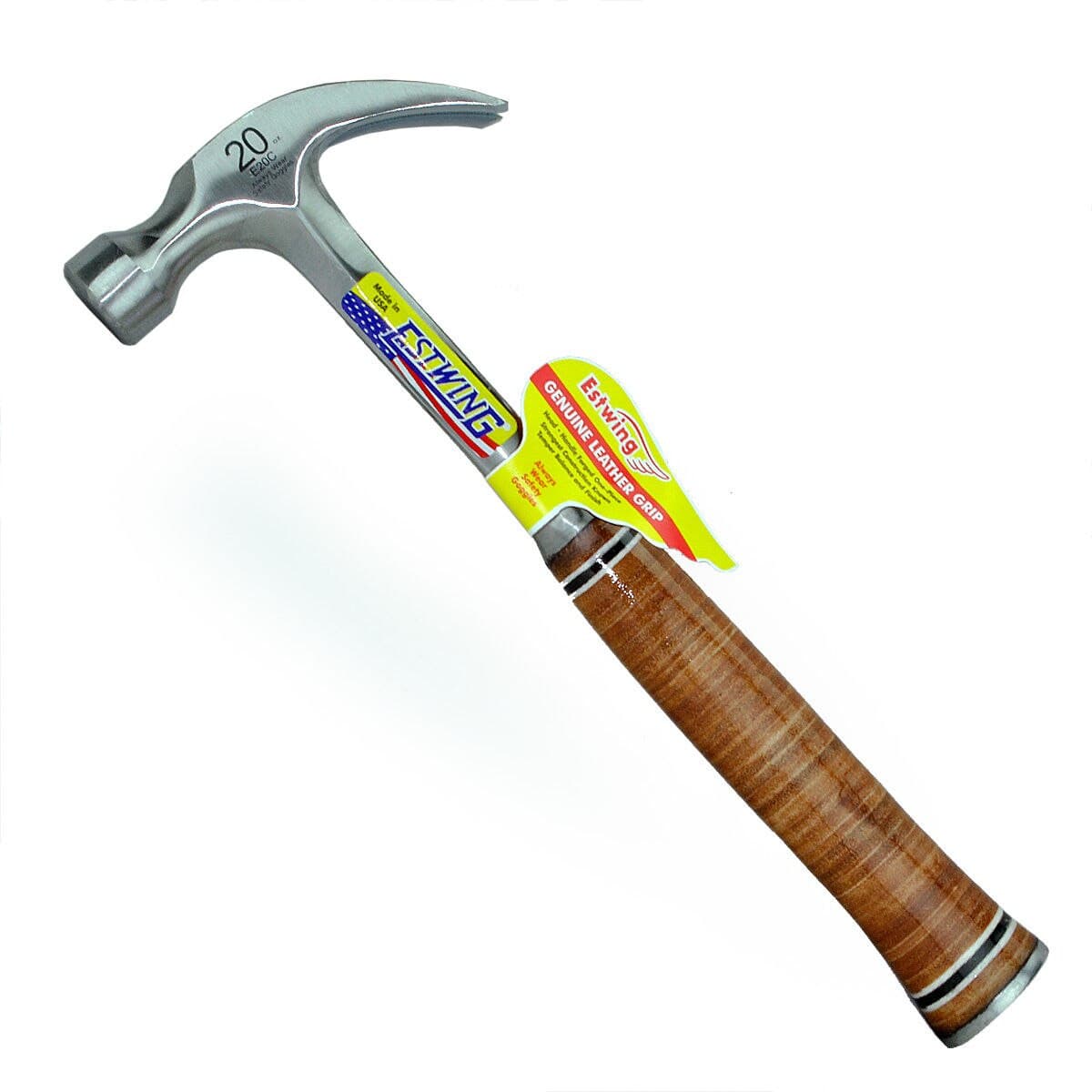 Estwing E20C Curved Claw Hammer With Leather Grip 20Oz