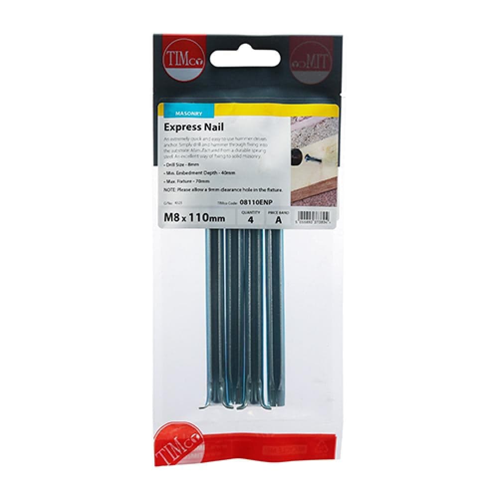 Timco 08110ENP Express Nails - Zinc 8.0 X 110 TIMpac 4
