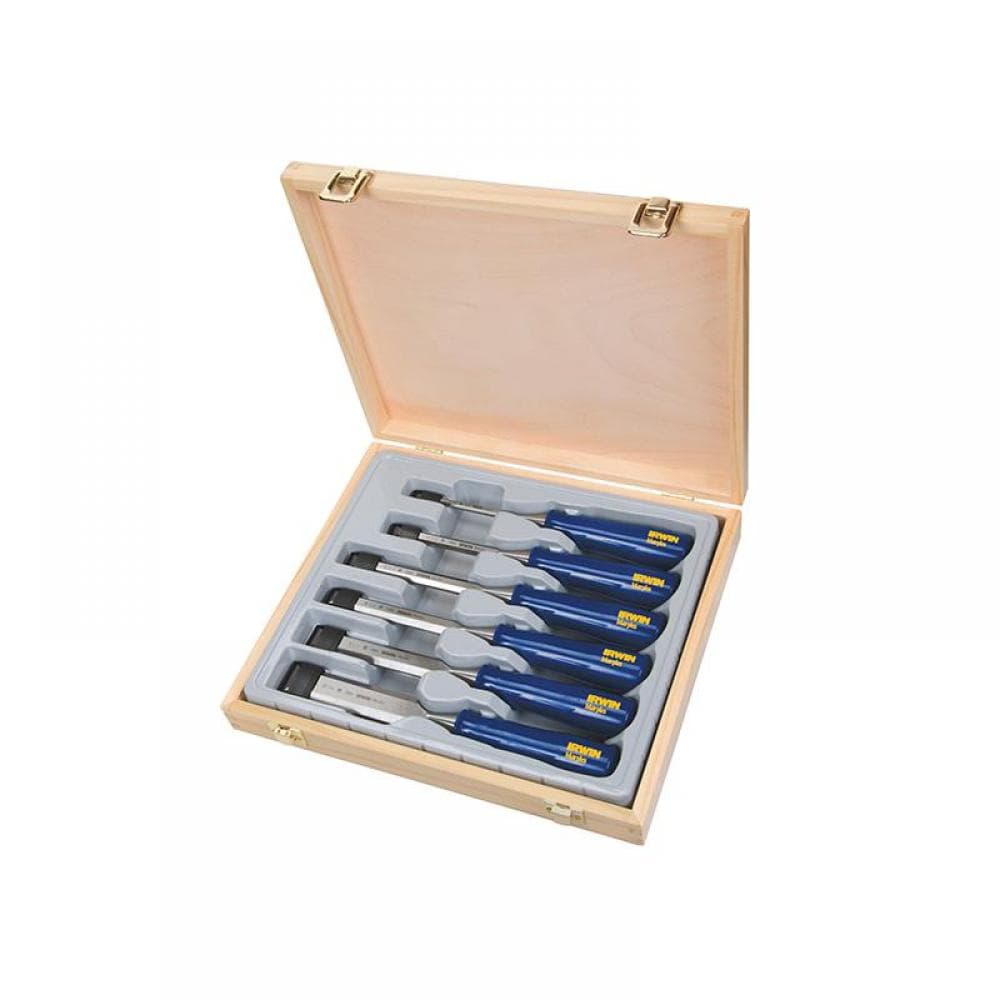 Irwin® Marples® TM444/S6 M444 Bevel Edge Chisel Blue Chip Handle Set 6 Piece