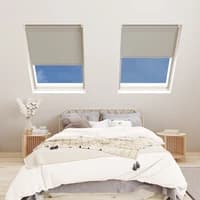 Light Grey Blackout Velux Electric Blinds Polyester