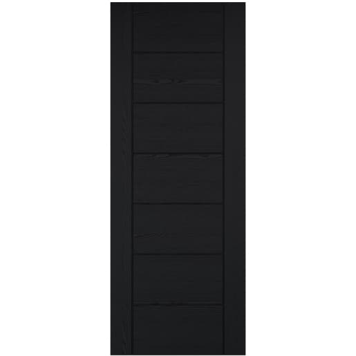 Lpd Laminate Black Linear 7 Panel Internal Door 1981 x 686 x 44mm