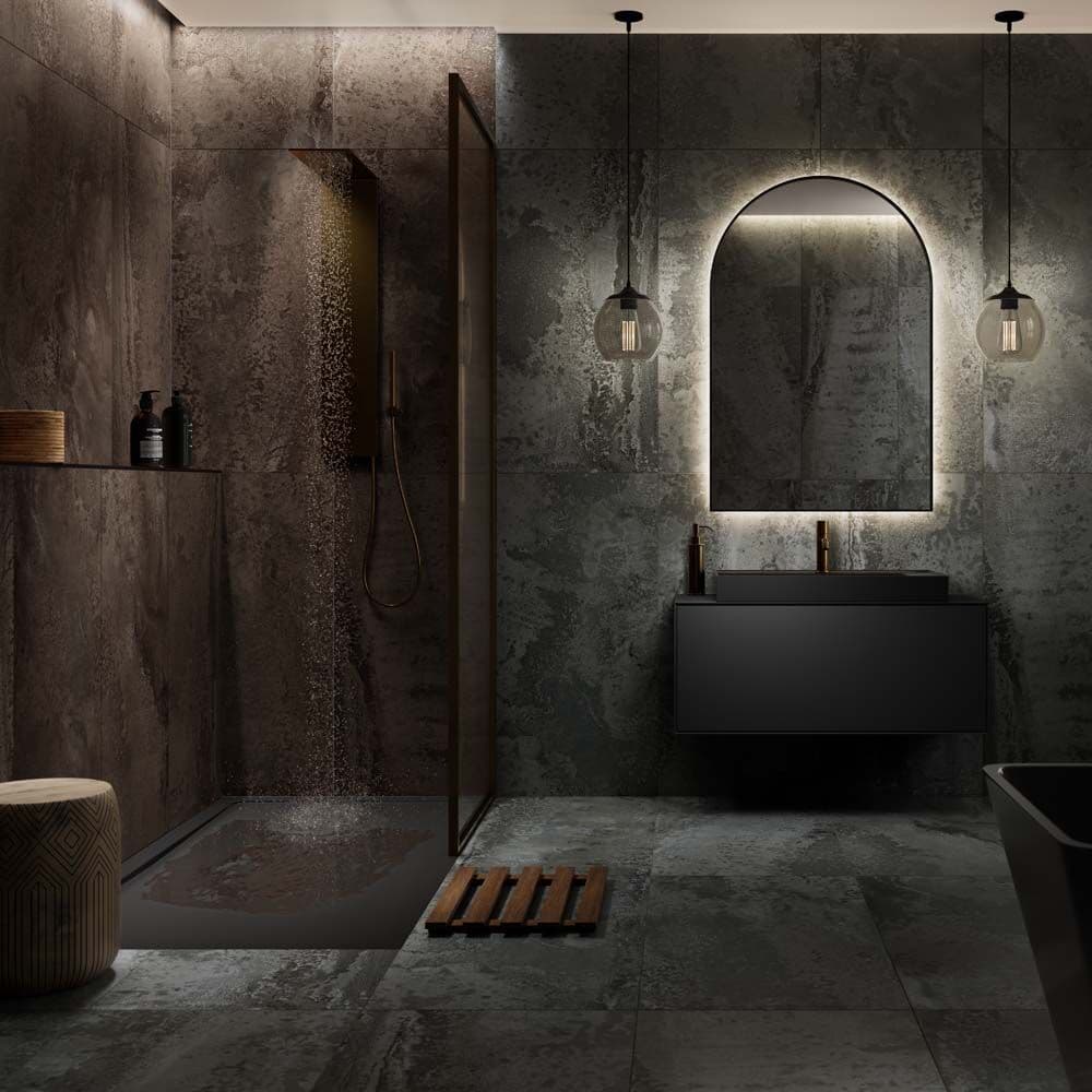 Iron Grey Lappato Glazed Porcelain Wall & Floor 600x1200mm
