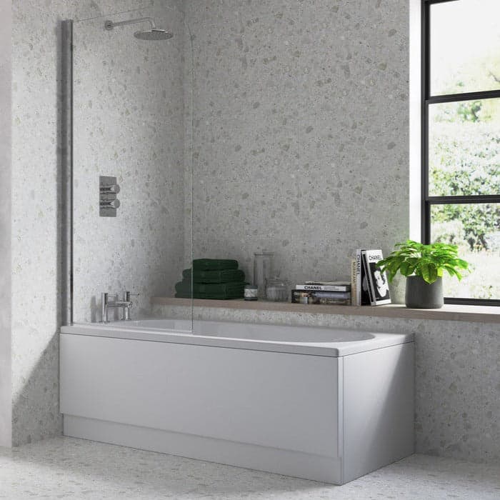 Single Curved Edge Bath Screen