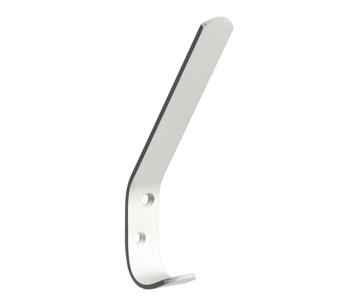 Double Aluminium Hat & Coat Hook - Satin Aluminium - 125mm - Wall/Door Mountable - Decohooks
