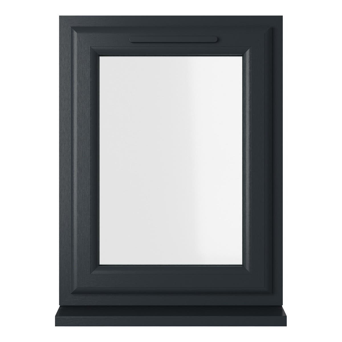 uPVC Grey/White Double Glazed Window - Right Handed - Side Hung - Clear Glass - 610 x 820mm