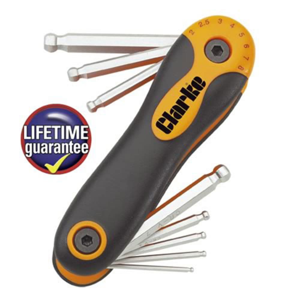 Clarke 1700542 Pro142 8 Piece Hex Key Set (Ball End)