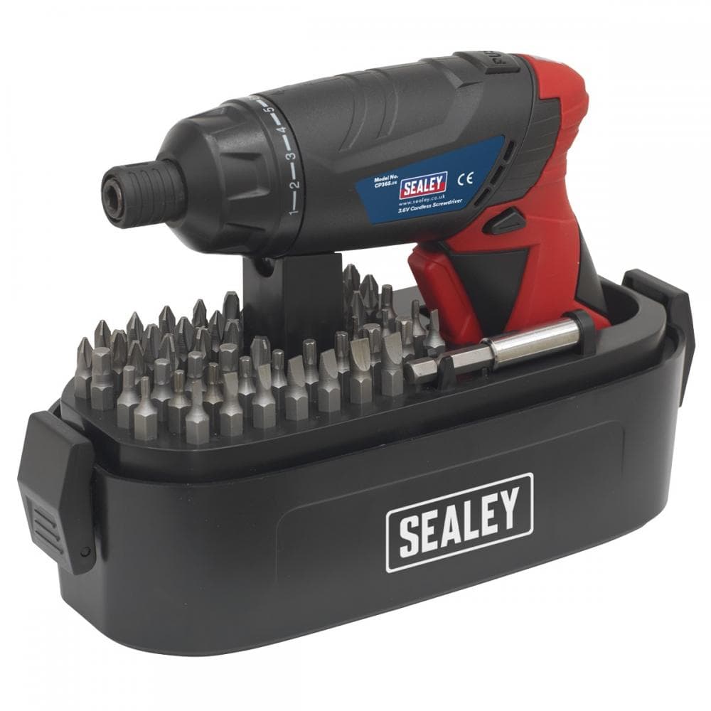 Sealey CP36S Cordless Screwdriver Set 53Pc 3.6V Lithium-Ion