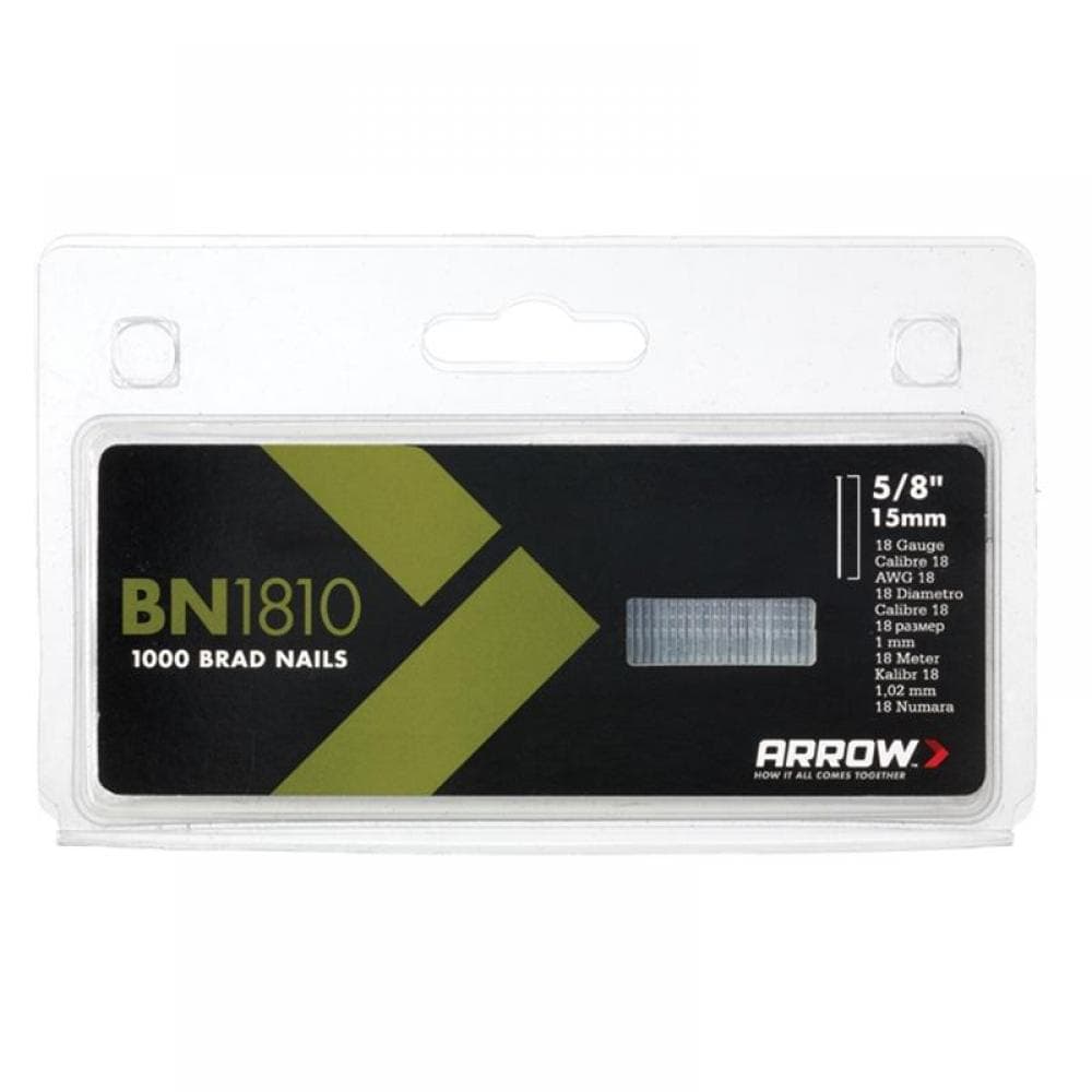 Arrow ABN1810 Bn1810 Brad Nails 15Mm (Pack 1000)