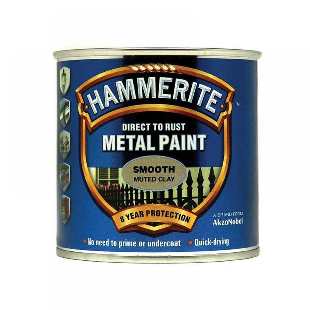 Hammerite 5158231 Direct To Rust Smooth Finish Metal Paint Muted Clay 250Ml