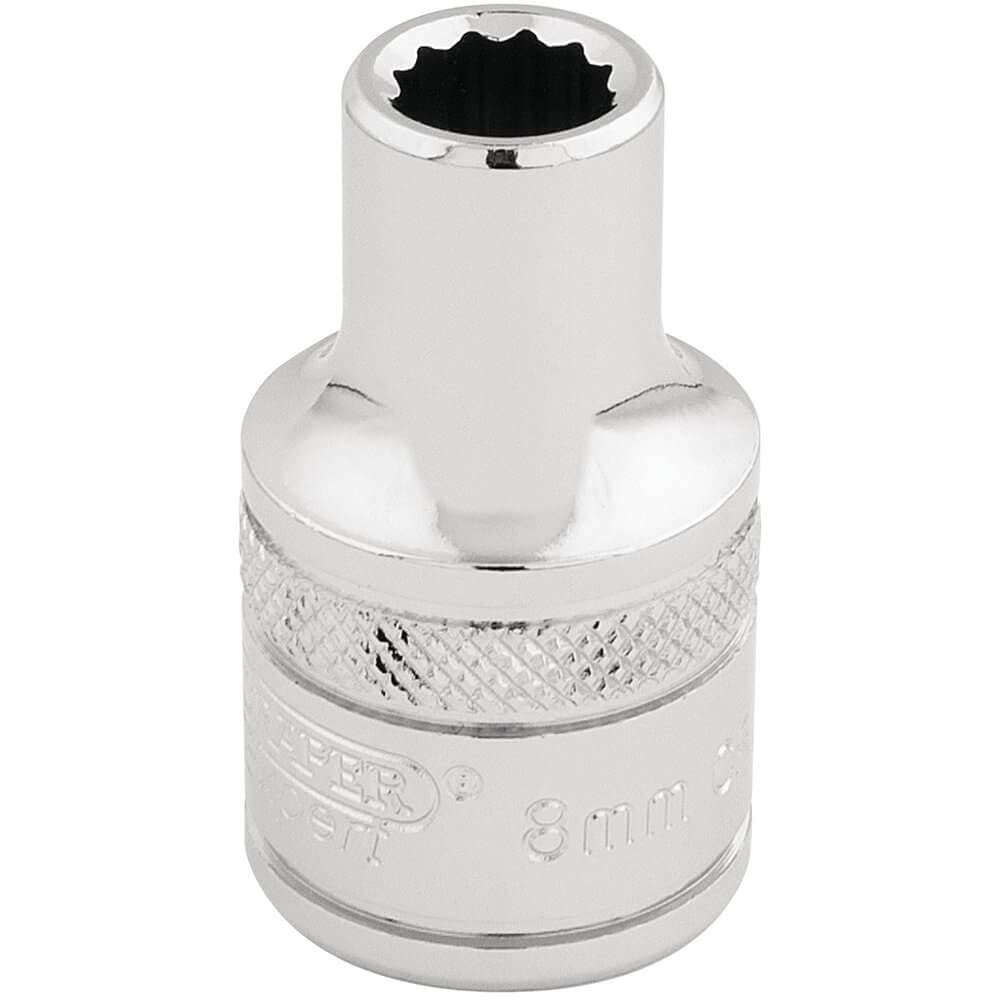 Draper Expert 33038 Hi-Torq® 12 Point Socket 1/2in Sq. Dr. 8Mm each