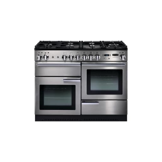 Rangemaster Professional Plus Dual Fuel Range Cooker 110cm Stainless Steel with Chrome Trim - PROP110DFFSS/C