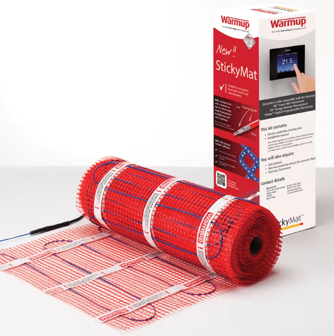 Warmup electric underfloor heating - StickyMat System – 150W/m²