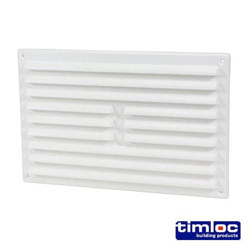Louvre Vent with Flyscreen – Plastic - White