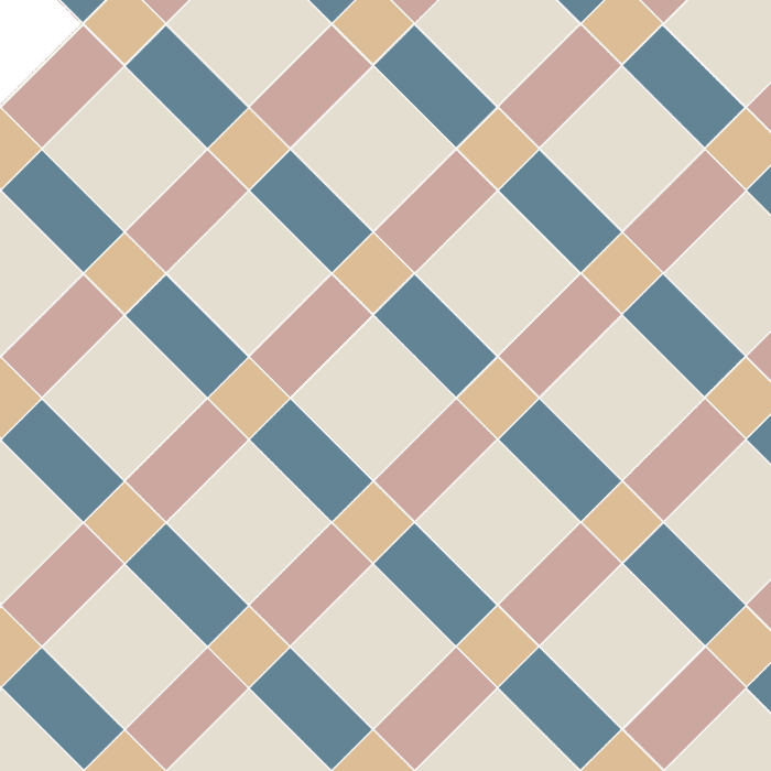 Original Style Victorian Falkirk 4-colour Carnation Pink and Hawthorne Yellow Pattern