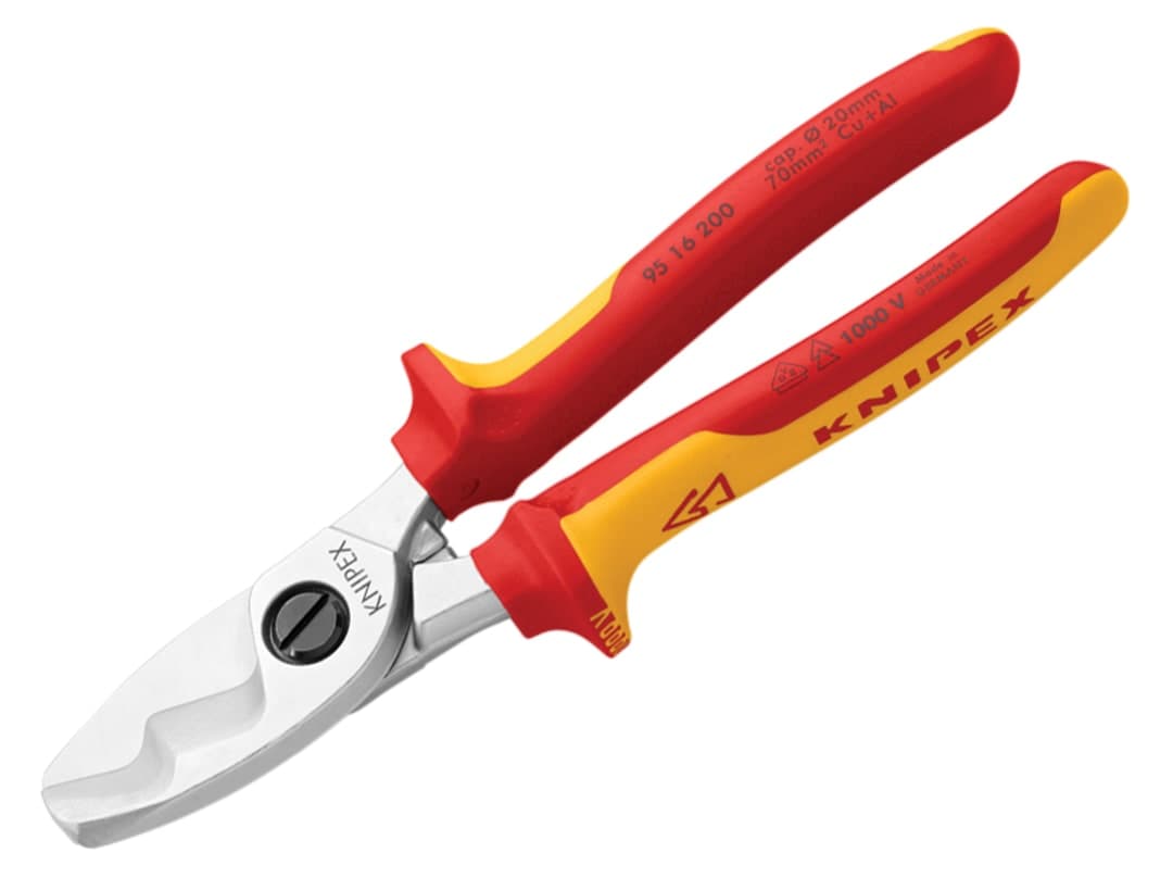 Knipex 95 16 200 VDE Cable Shears with Twin Cutting Edge 200mm 95 16 200 SB