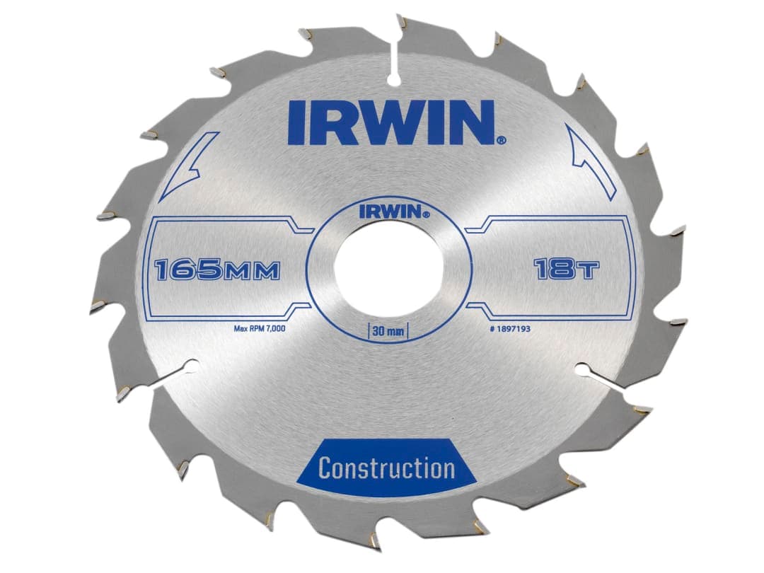 Irwin IRWIN® Construction Circular Saw Blade 165 x 30mm x 18T ATB 1897193