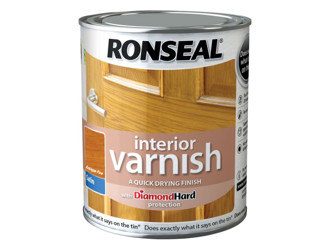 Ronseal Interior Varnish Satin Antique Pine 250ml 36825