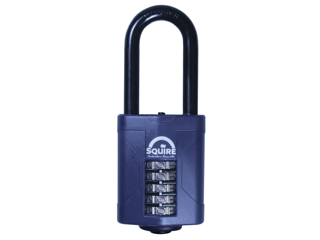 Squire CP60/2.5 Combination Padlock 5-Wheel 60mm Extra Long Shackle 63mm CP60/2.5