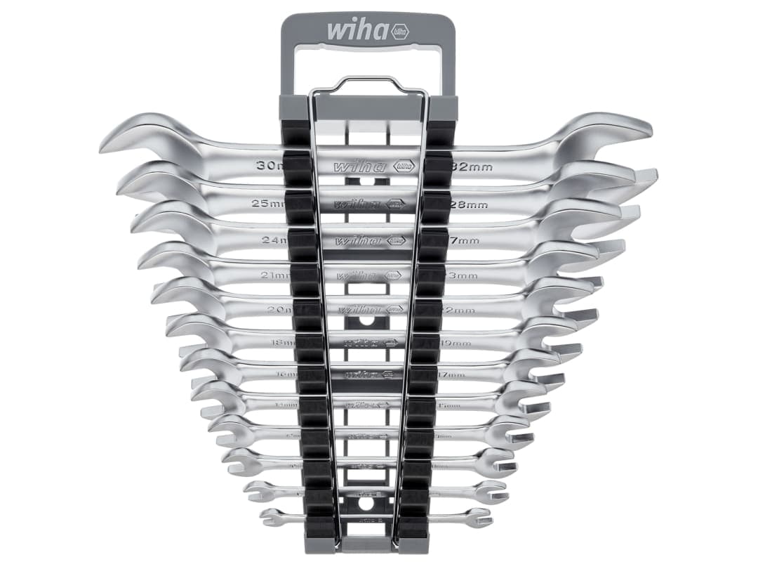 Wiha Double Open-End Spanner Set, 12 Piece 44753