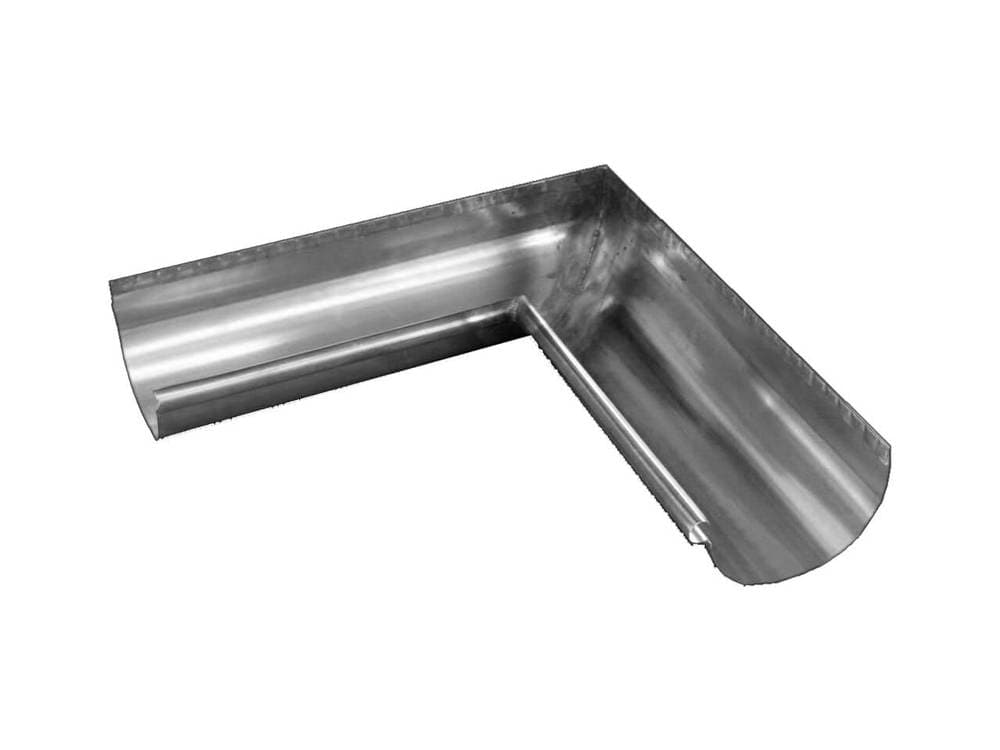 Zinc Large Half Round Gutter Internal Corner - 90 Degree x 165mm