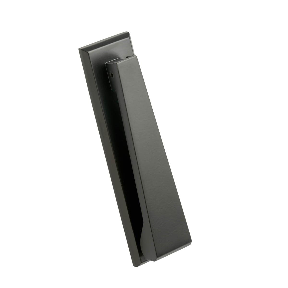 Contemporary Slimline Door Knocker - Matte Black - 40 x 165mm - Hardware Solutions