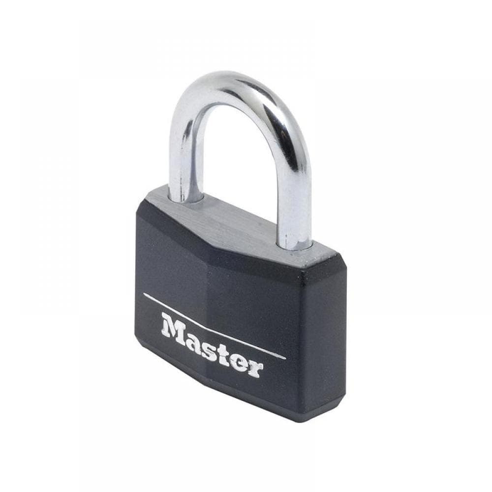 Master Lock 9150EURDBLK Aluminium Black Vinyl Cover 50Mm Padlock 4-Pin