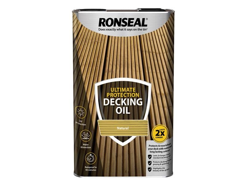 Ronseal 37297 Ultimate Protection Decking Oil Natural 5 Litre