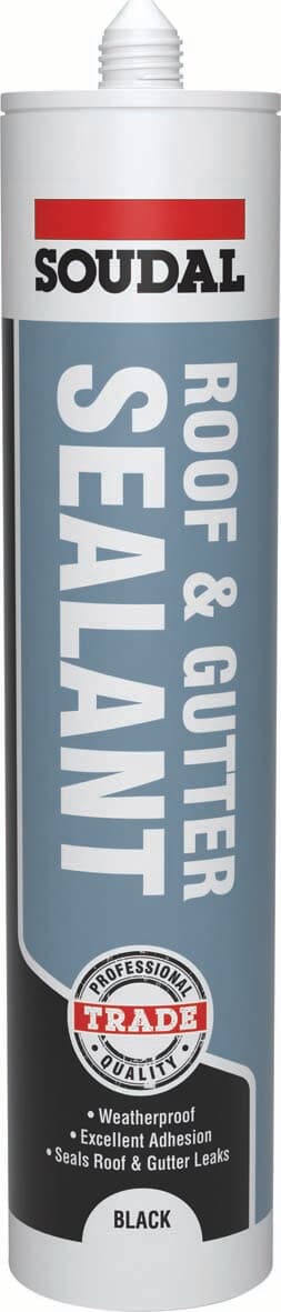 Soudal Roof & Gutter Sealant Black 290Ml 121656