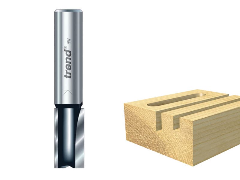 Trend TR12X1/4TC Tr12 X 1/4 Tct Two Flute Cutter Long Shank 12 X 19Mm