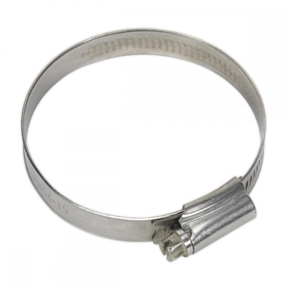 Sealey SHCSS2 Hose Clip Stainless Steel Ø51-70Mm Pack Of 10