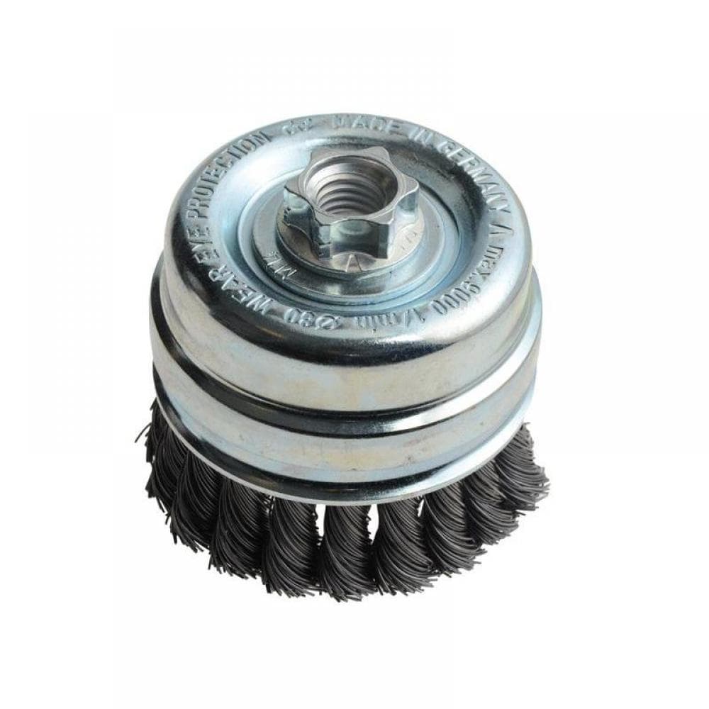 Lessmann 484.217 Knot Cup Brush 80Mm M14X2 0.50 Steel Wire*
