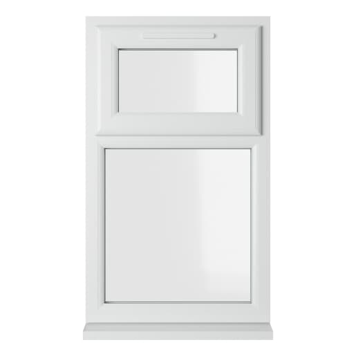 Crystal Double Glazed uPVC Window White Top Opener 610mm x 1040mm Clear
