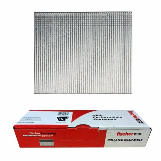 Fischer 16G Galvanised 45mm Straight Brad Nails BX 2000 (No Gas)