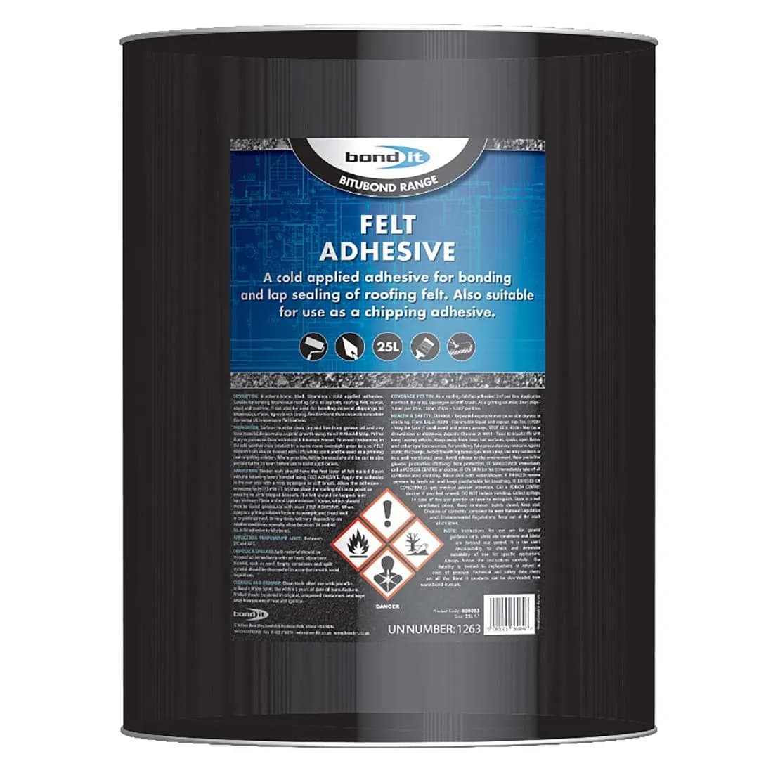 Bitubond Roofing Felt Adhesive Black 25L