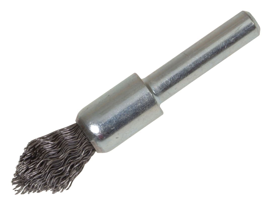 Lessmann Pointed End Brush with Shank 12/60 x 20mm, 0.30 Steel Wire 451.162
