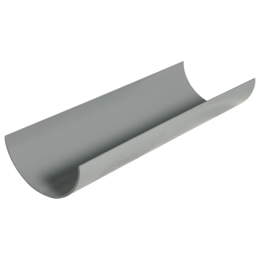 FloPlast Half Round Gutter - 112mm x 4mtr Grey