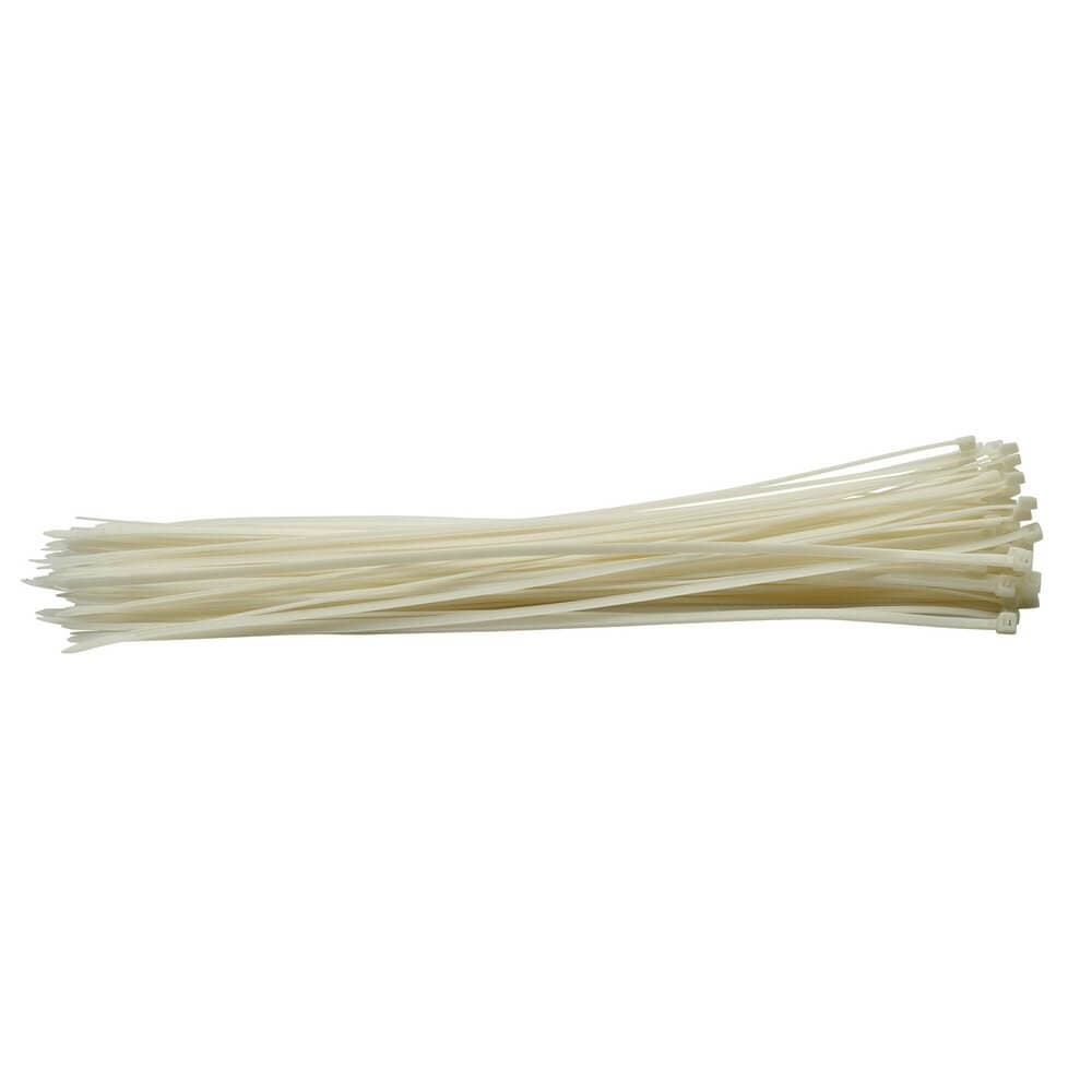 Draper 70401 Cable Ties 4.8 X 400Mm White (Pack Of 100) each