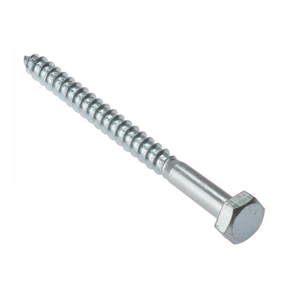 Forgefix 10CS10130 Coach Screw Hexagon Head Single Thread Zp M10 X 130Mm Bag 10