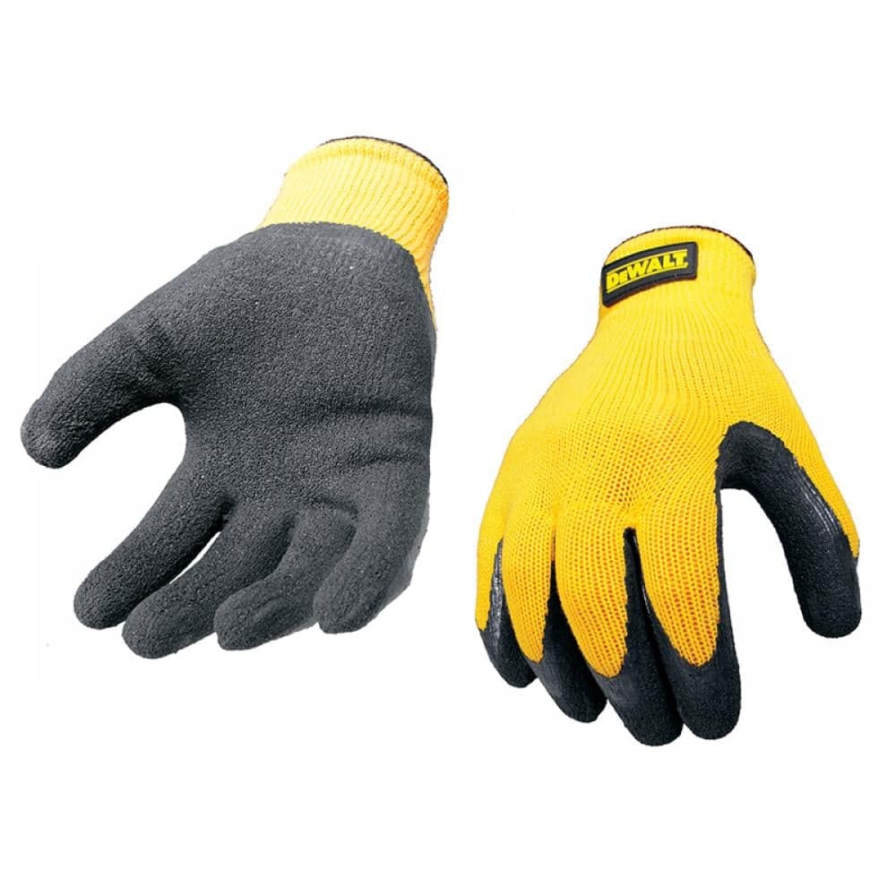Dewalt DPG70L EU Yellow Knit Back Latex Gloves - Large