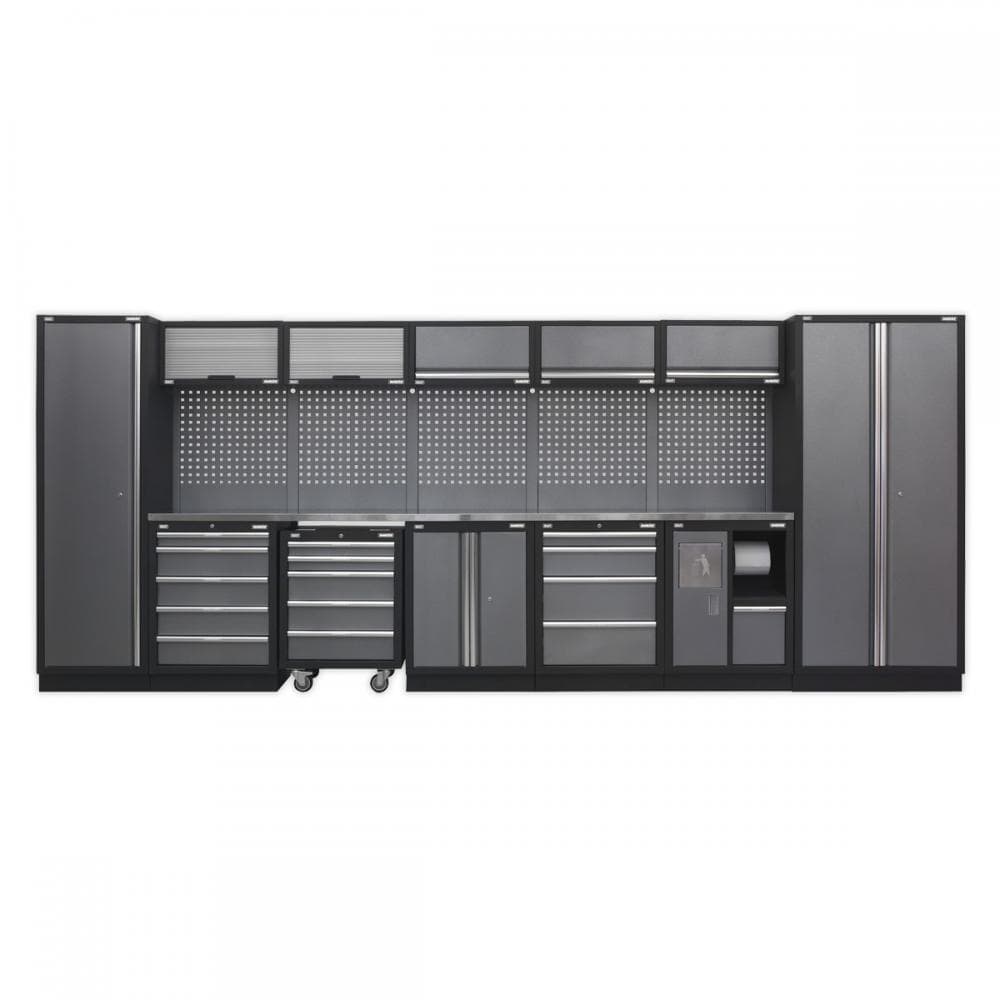 Sealey APMSSTACK01SS Superline Pro® 4.9M Storage System - Stainless Worktop