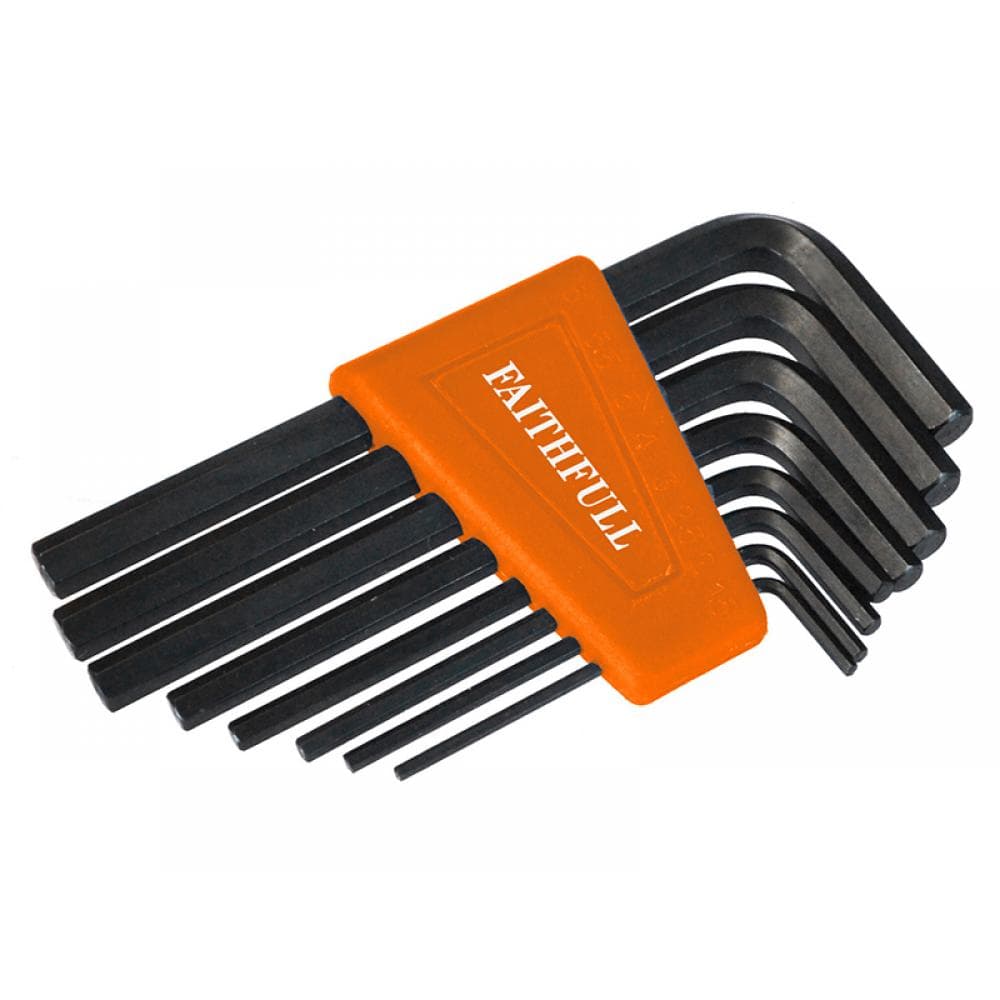 Faithfull Metric Short Arm Hexagon Key Set 8 Piece