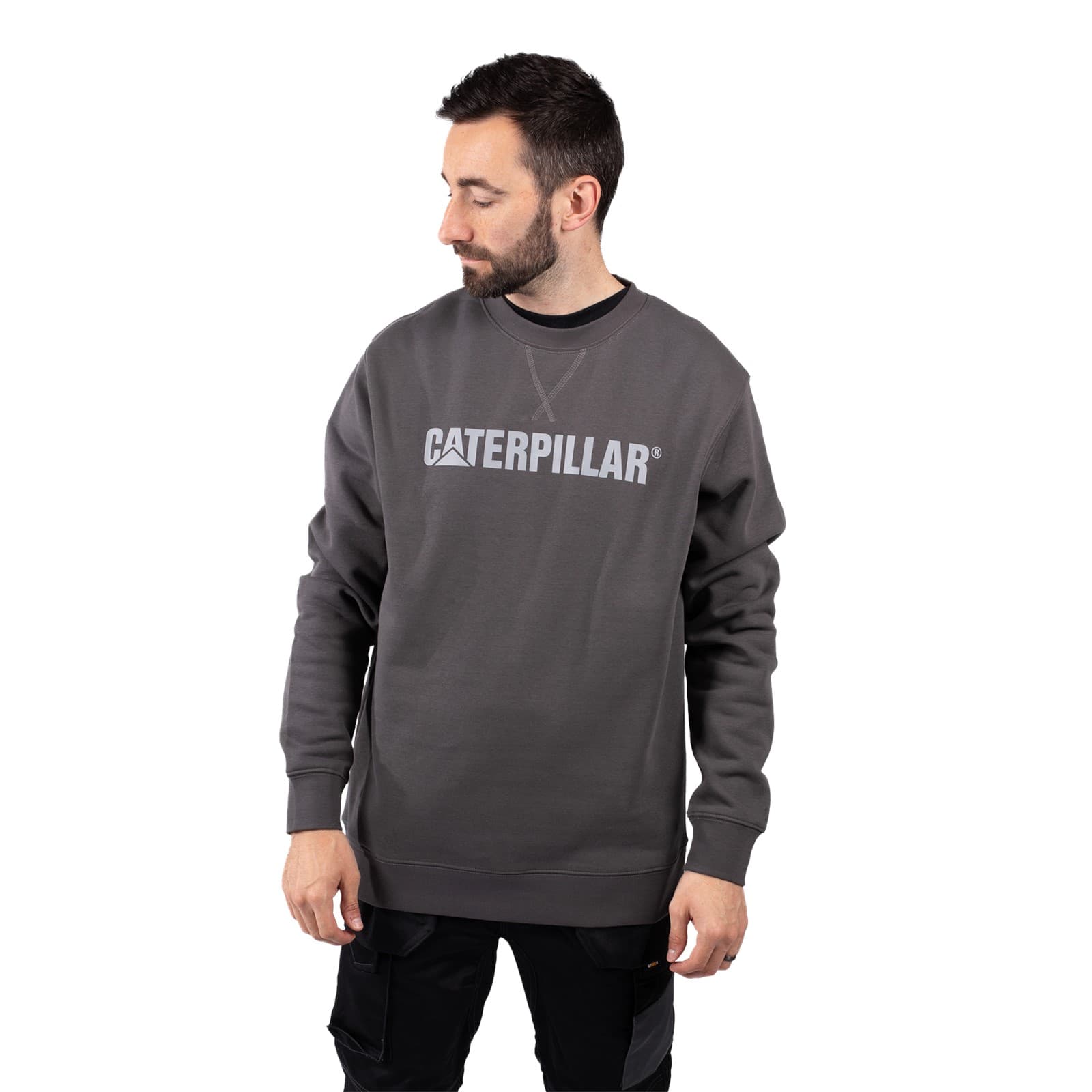 Caterpillar Midweight Crewneck Sweatshirt Size Med Grey 40684-76000-04