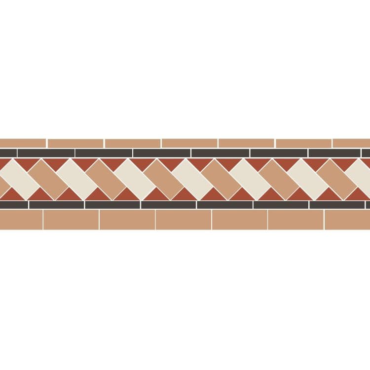 Original Style Victorian Carroll White Red and Old London Border