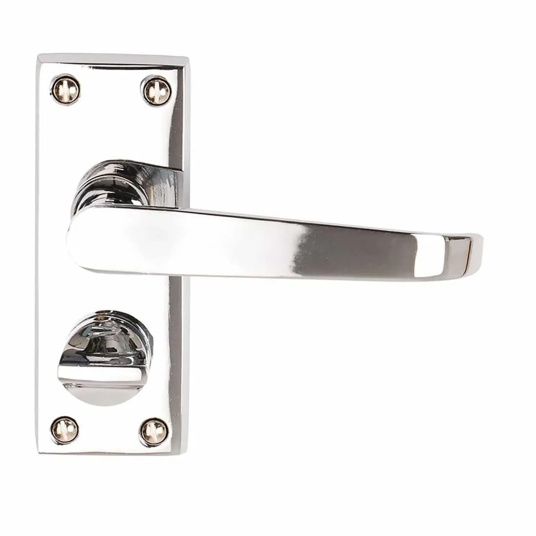 Victorian Privacy Door Handles Polished Chrome Contract