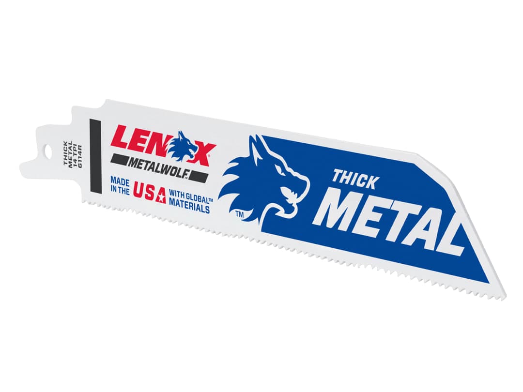 LENOX MultiWolf Wave Edge Reciprocating Saw Blade 152 x 25 x 1.1mm 14 TPI (Pack 5) 201726114R