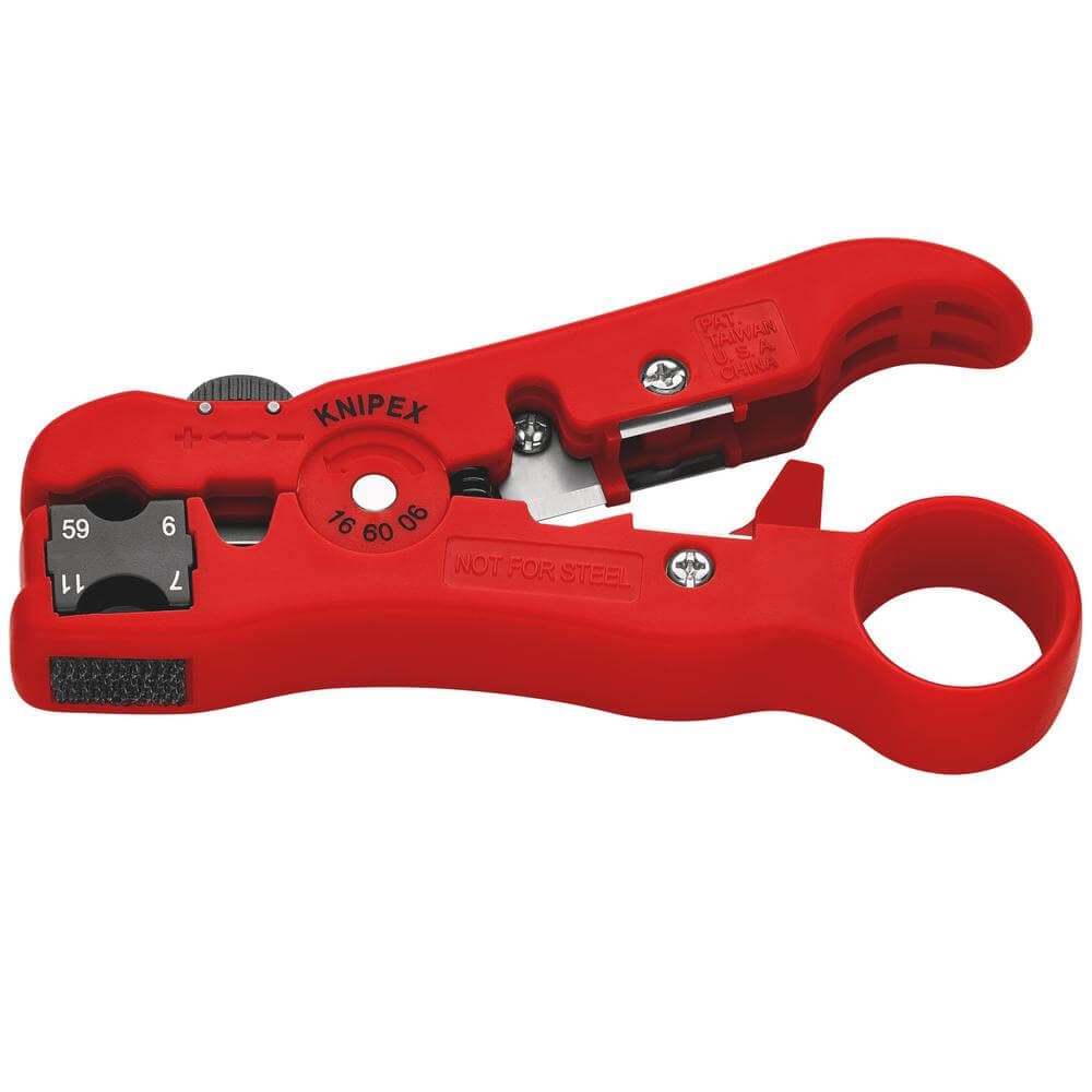 Knipex 16 60 06 Sb Wire Stripping Tool For Co-Axial And Data Cable 125Mm each 1 29777
