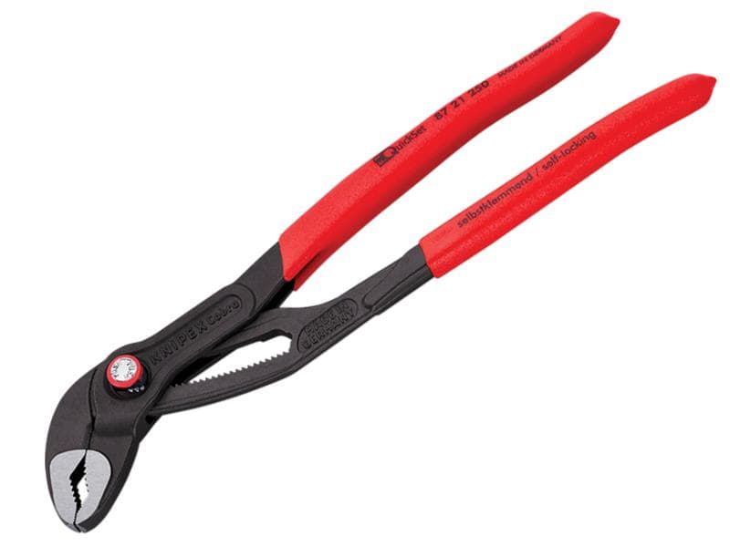 Knipex 87 21 250 SB Cobra® Quickset Water Pump Pliers Pvc Grips 250Mm