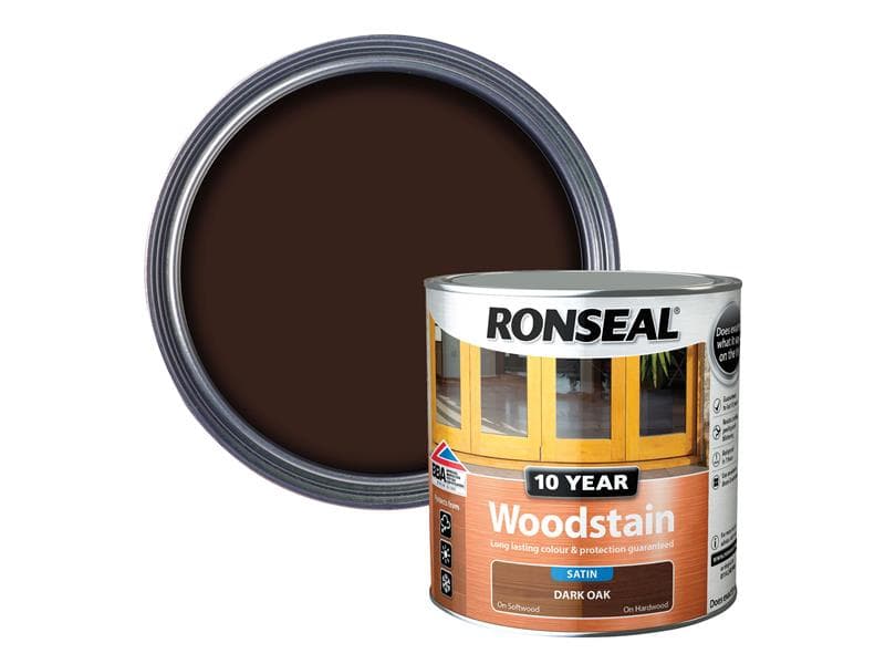 Ronseal 38680 10 Year Woodstain Dark Oak 750Ml