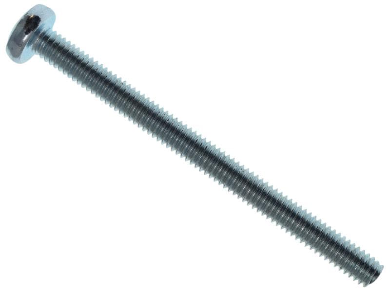 Metalmate® MEMMSPAN0450 Machine Screw Pozi Compatible Pan Head Zp M4 X 50Mm Box 25