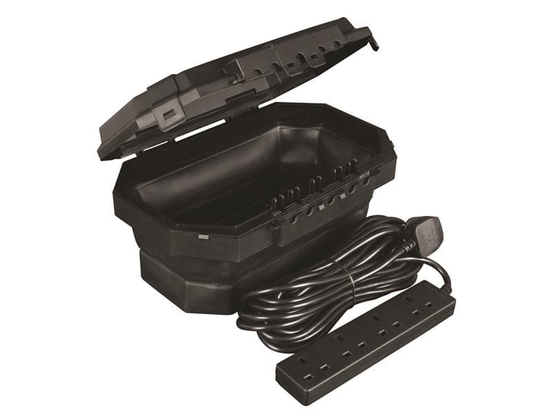 Masterplug WBCBBFG8B-MP Collapsible Electrical Connection Box + Extension Lead 240V 4-Gang 13A 8M